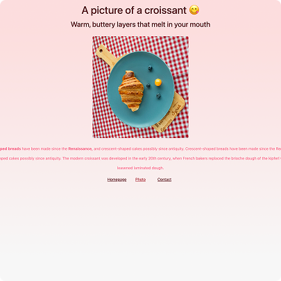 Croissant Website